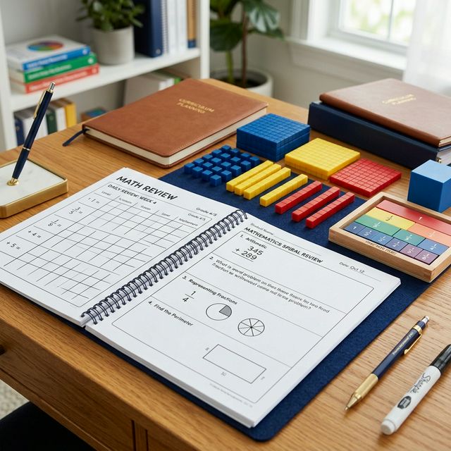 3rd Grade Math Spiral Review Worksheet Preview Page