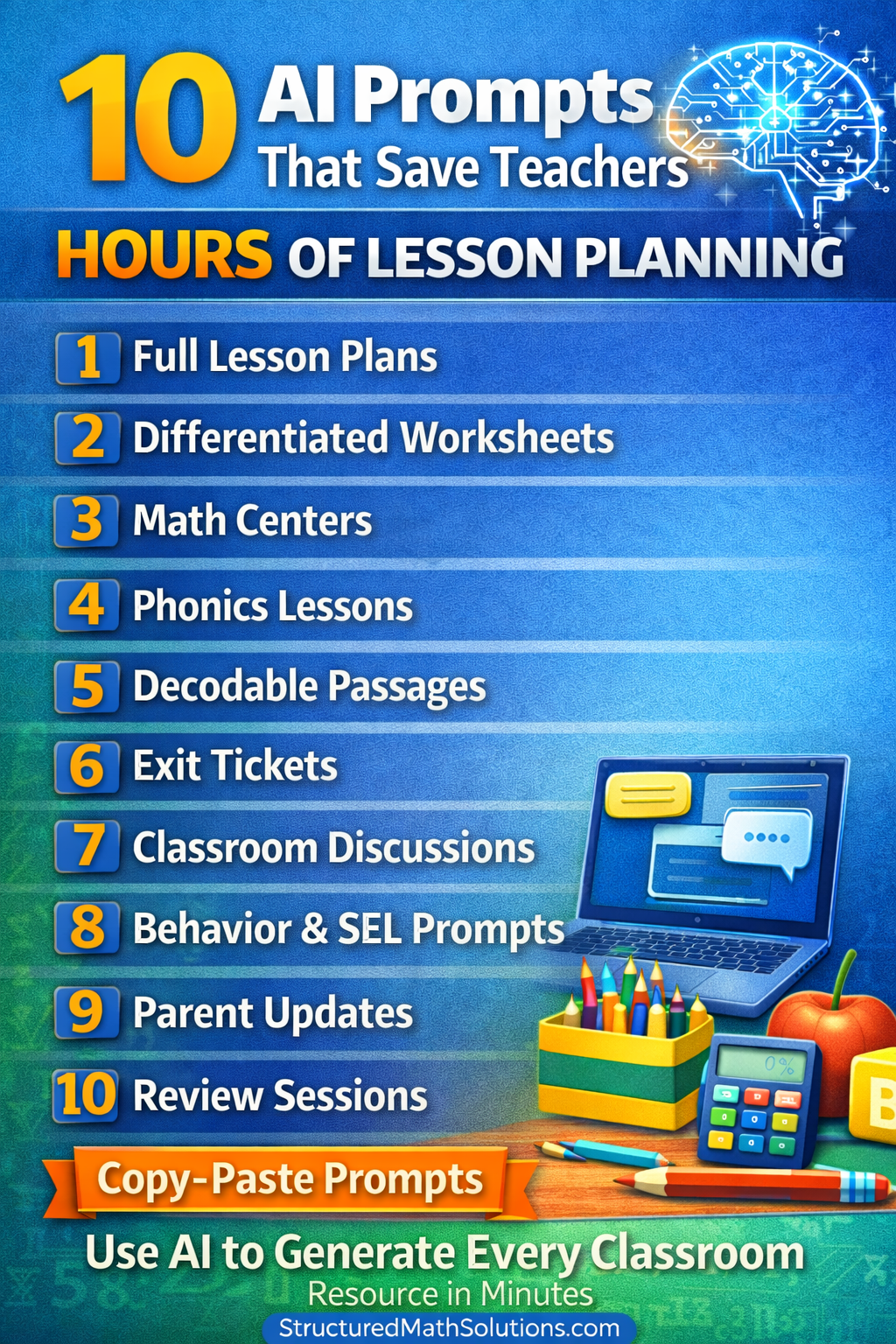 AI prompts teachers can use to save time planning lessons